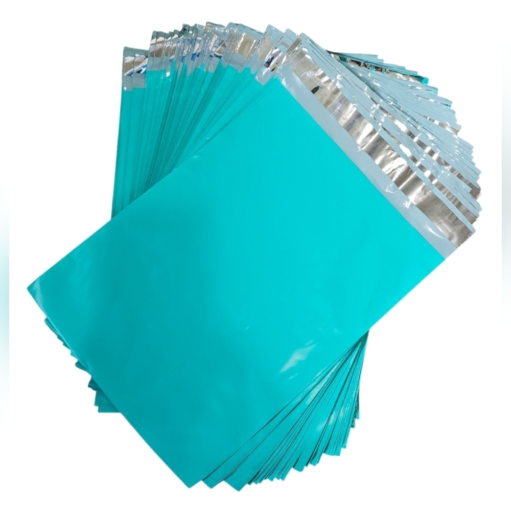 Poly Mailers In Teal. Self-adhesive, waterproof. 9" x 12" 100 Pcs